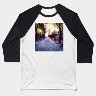 Sunset At The Entrance To Hemlock Ravine Park Baseball T-Shirt